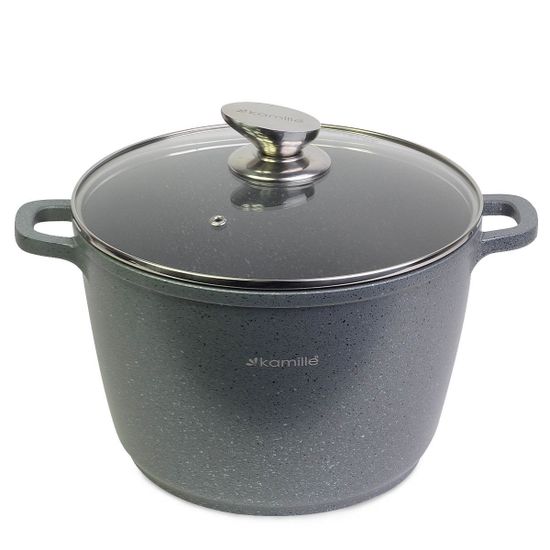 Кастрюля 6,2 л. из литого алюминия Kamille KM 4427 с мраморным покрытием