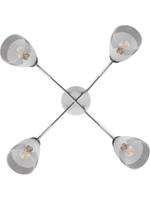 Люстра потолочная FOBO E27*4*60W белый, серебро