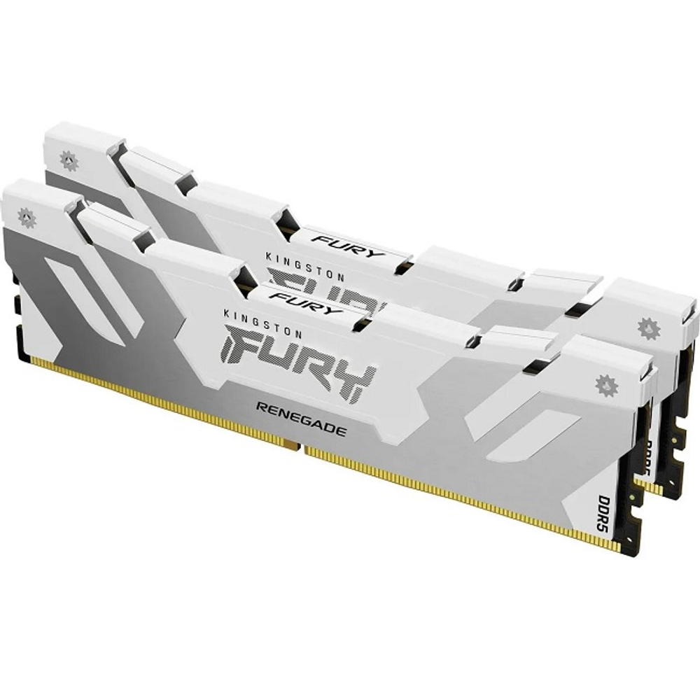 Модуль памяти DIMM DDR5 64Gb, 6400Mhz, 2x32Gb, Kingston FURY Renegade Silver/White (KF564C32RWK2-64)