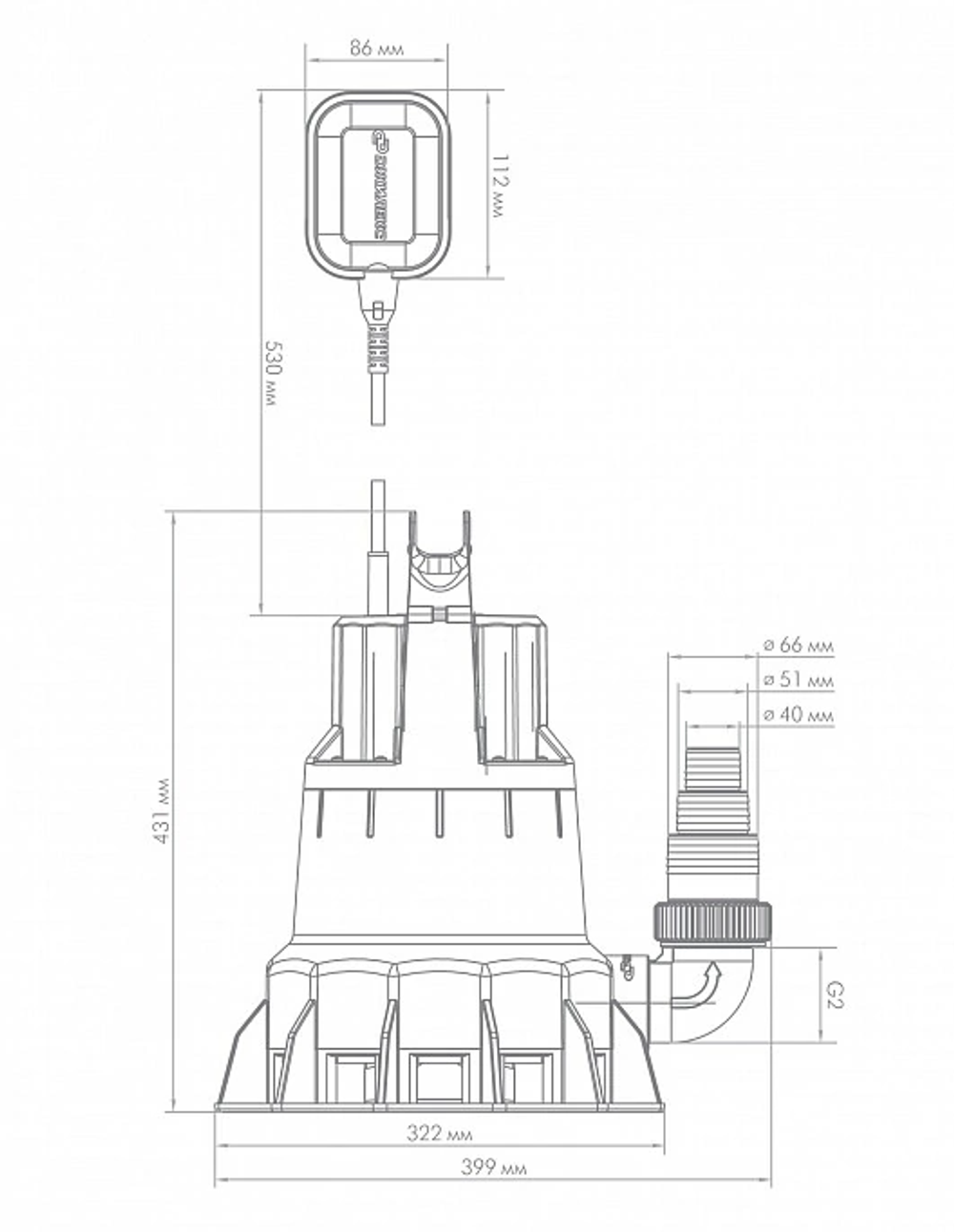 Дренажный насос Джилекс «ДРЕНАЖНИК» 550/14