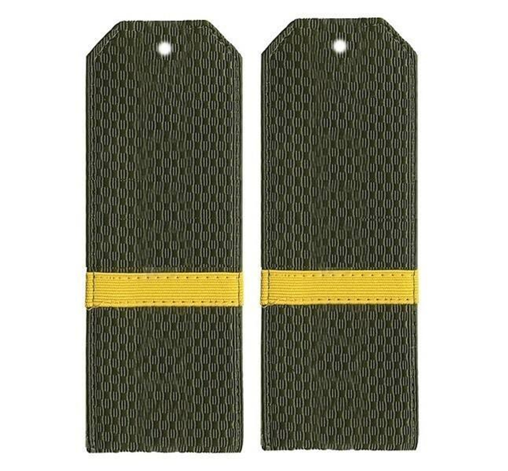 Погоны оливковые с нашитым желтым галуном Ефрейтор