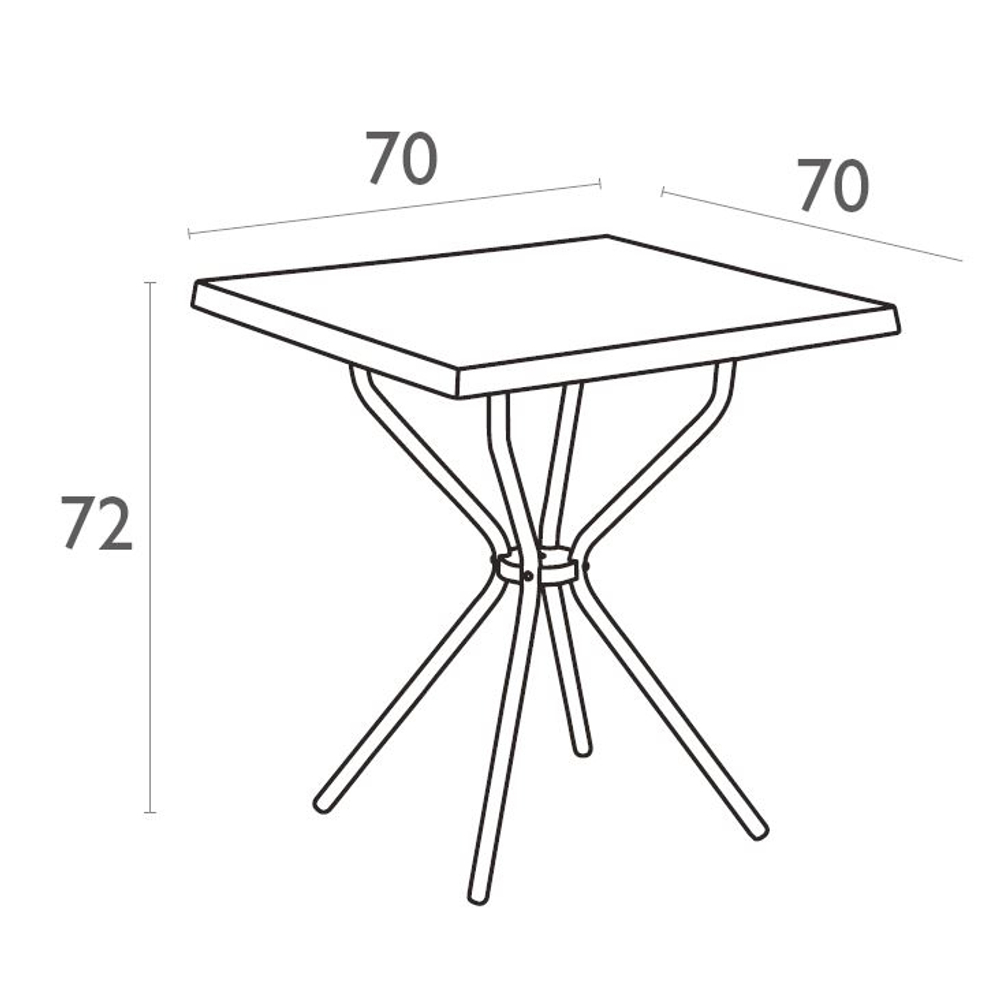 Стол пластиковый Siesta Contract Sortie, белый