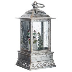 GAEM Изделие декоративное "Фонарь" (подсвет, вьюга, 3хАА н/п), L10 W10 H27 см