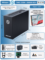 Внешняя видеокарта EGPU Wikingoo T4M3-350W, Sapphire Pure AMD Radeon RX 6600 8Gb. Thunderbolt 3/4.