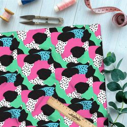 Ткань сатин разноцветная корова