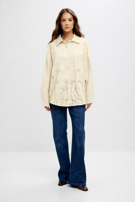 Рубашка из хлопка с вышивкой