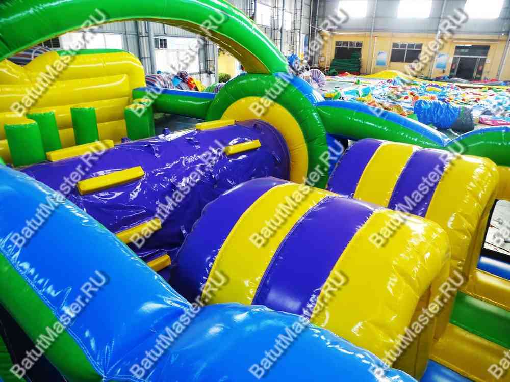 Надувной батут "Длинная полоса препятствий" 10*4*3 м