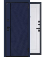 Дверь входная Витория Темная Лагуна/белый