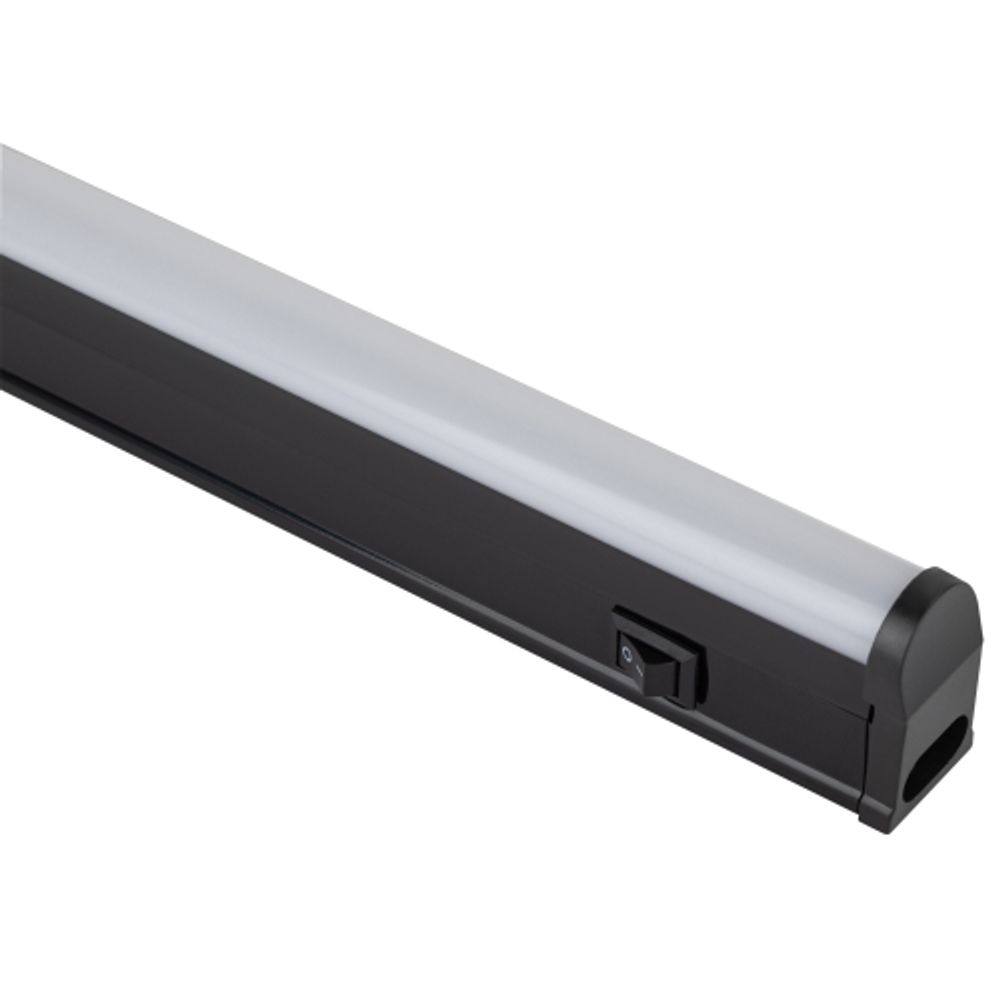Линейный светодиодный светильник ЭРА LLED-01-16W-4000-B 16Вт 4000K L1174мм с выключателем черный | Бытовые светодиодные линейные светильники