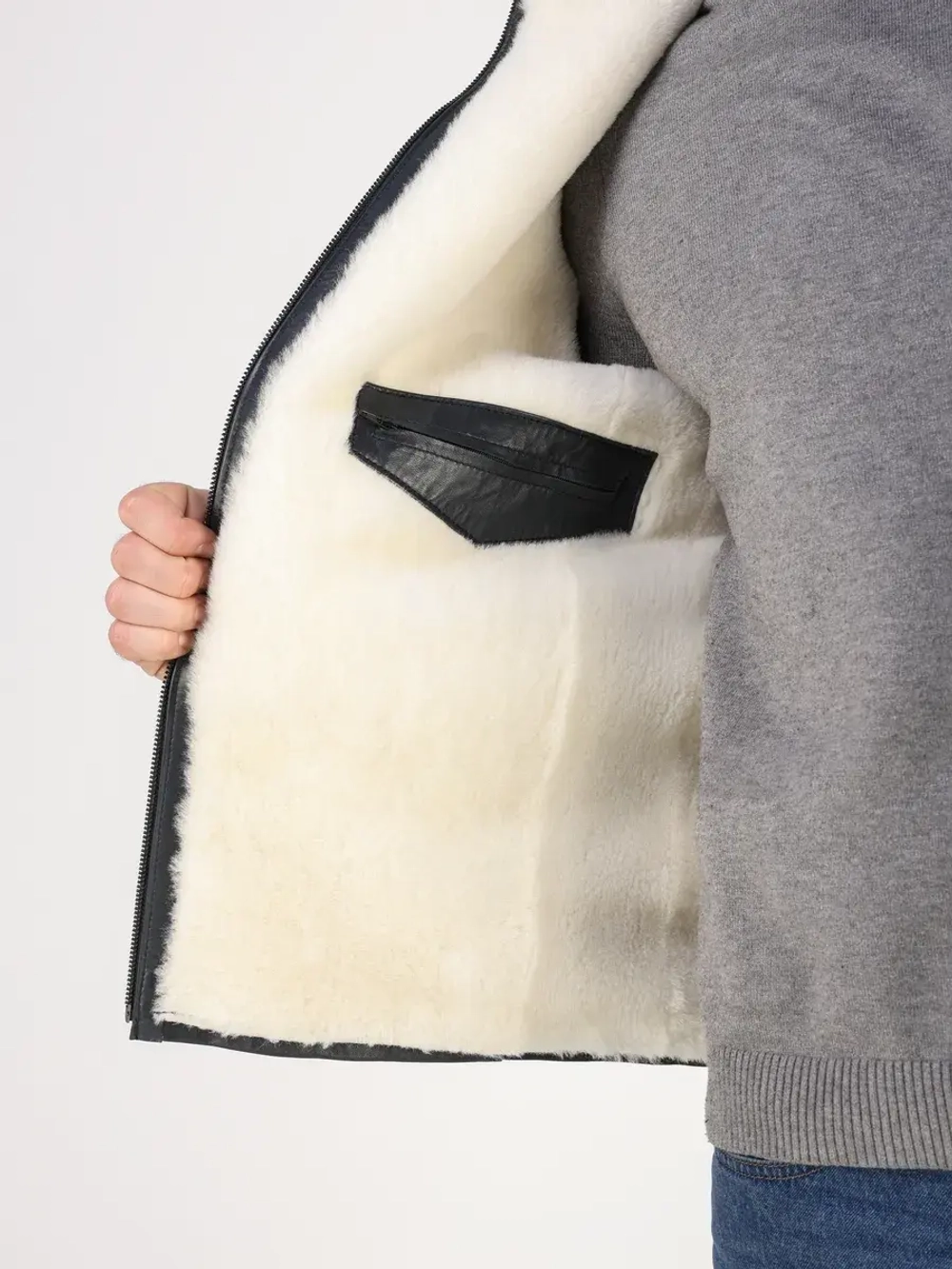 Дубленка зимняя куртка натуральная кожаная