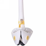 Швабра треугольная с отжимом, ручка 130 см цвет белый