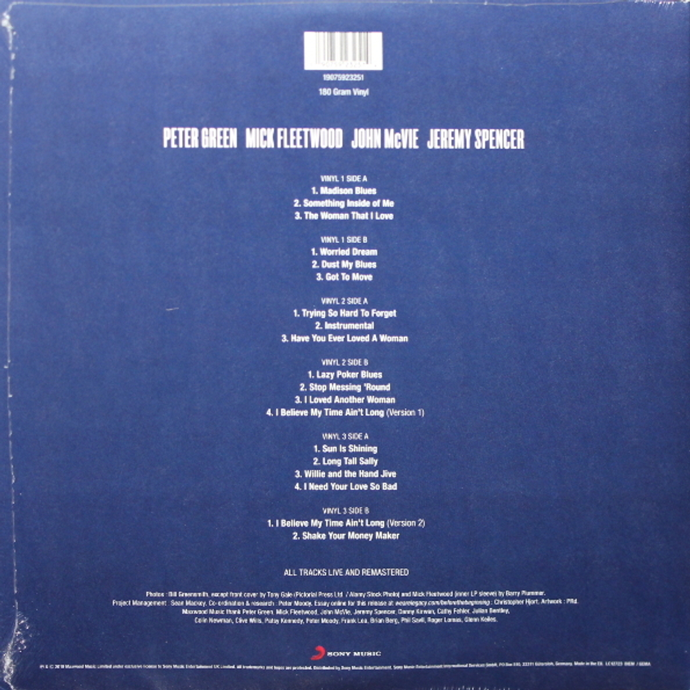 Fleetwood Mac / Before The Beginning Vol 1: Live 1968 (3LP)