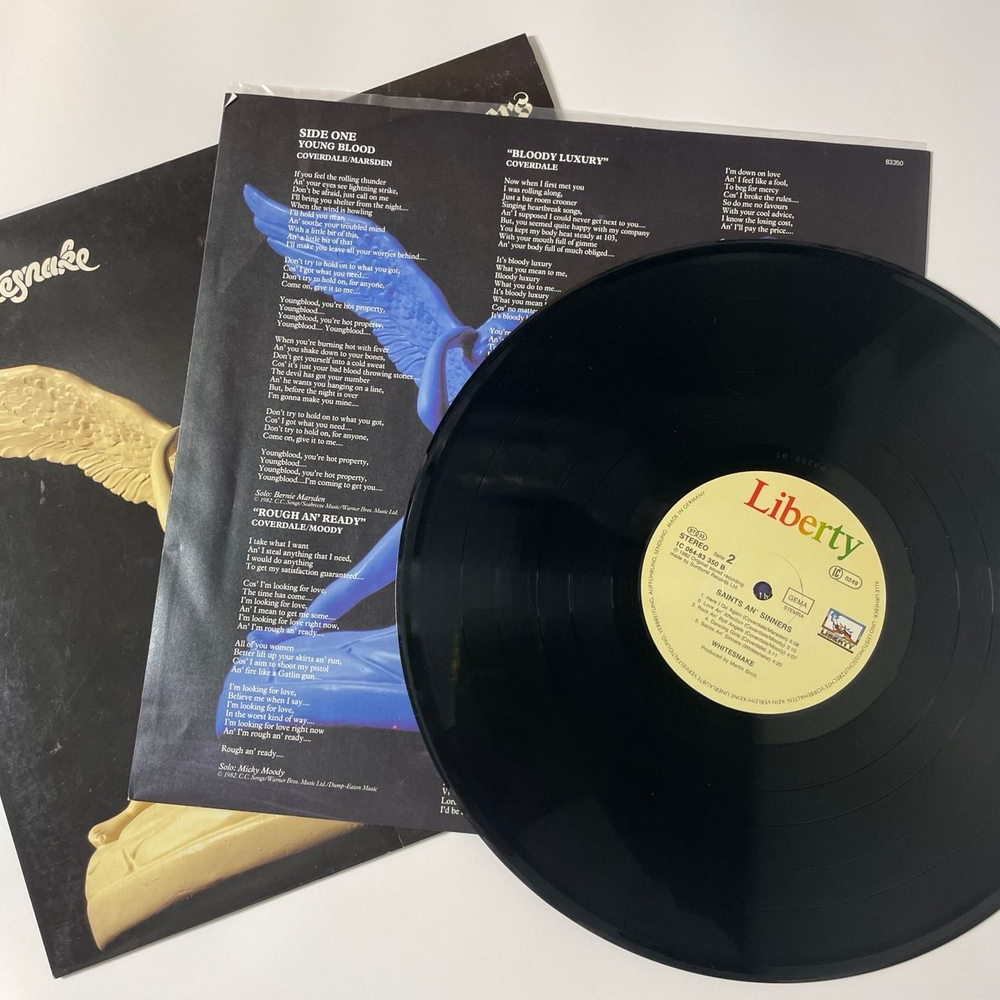 Винтажная виниловая пластинка LP Whitesnake Saints and Sinners (Германия 1982)