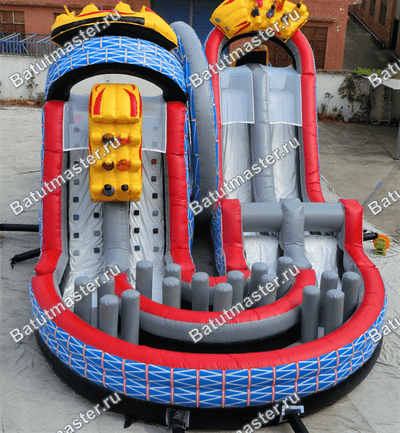 Надувной батут-горка "Американские горки"