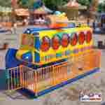 Детский аттракцион скамейка «Радужный полет», 18 мест, 8×5×3,5 м