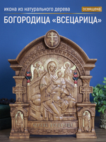 Резная икона из дерева