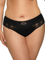 Трусики-слипы с нежными кружевными вставками (Размер: M) (Цвет: черный)