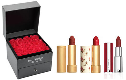 Набор декоративной косметики GUCCI Rose Box Makeup Sets Easy-to-Blend Velour Natural Long-Lasting Матовый 3 Pack