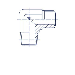 Штуцер FC90 D06 ORFS 9/16 - NPTF 1/8