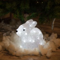 ULD-M2724-032-STA WHITE IP20 RABBIT Фигура светодиодная Кролик. 33x26см. 32 светодиода. Белый свет. Провод прозрачный. TM Uniel