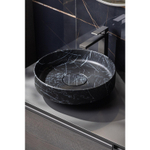 Раковина накладная Boheme Sole 801-NM, Corian 400*130 Nero Marquina