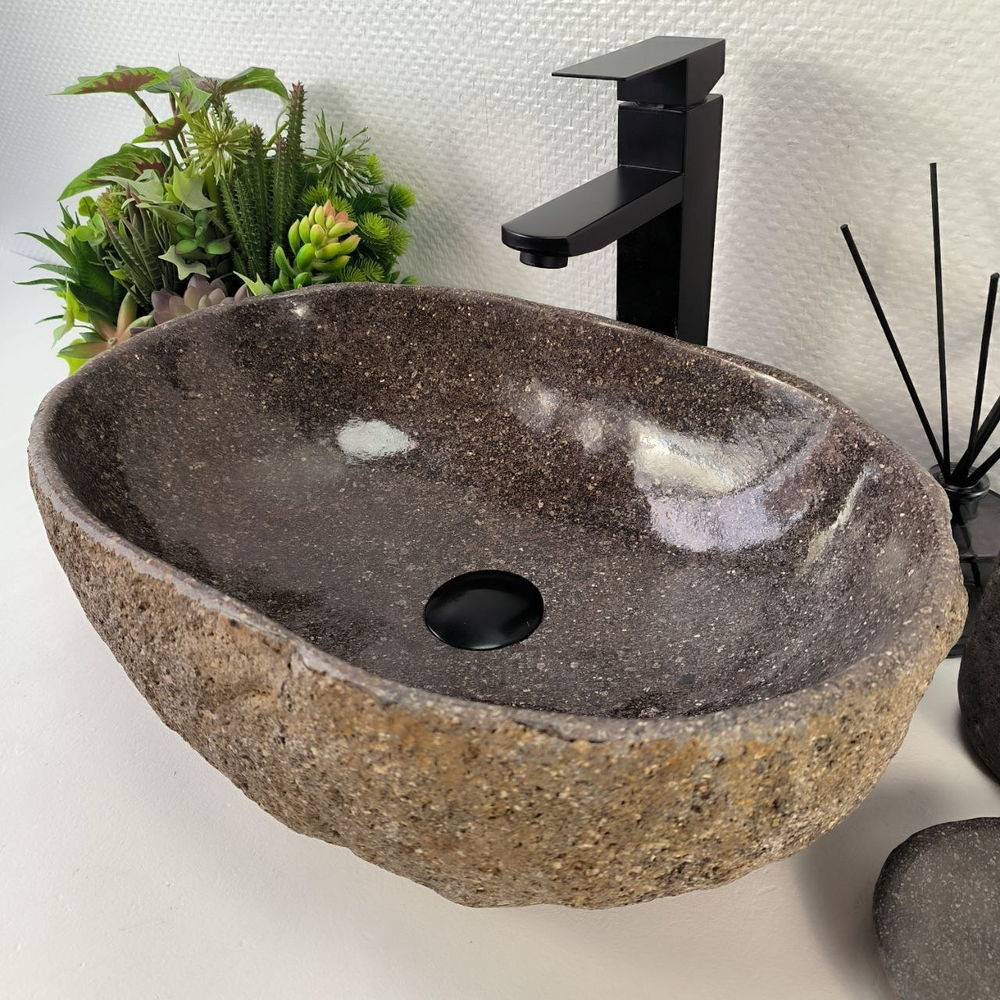 Раковина из речного камня RS-65138 49*33*15 0861