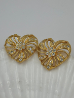 Серьги в виде сердец с кристаллами Avon