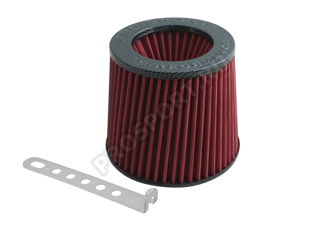 Фильтр воздушный нулевого сопротивления TORNADO, красный/карбон D70мм