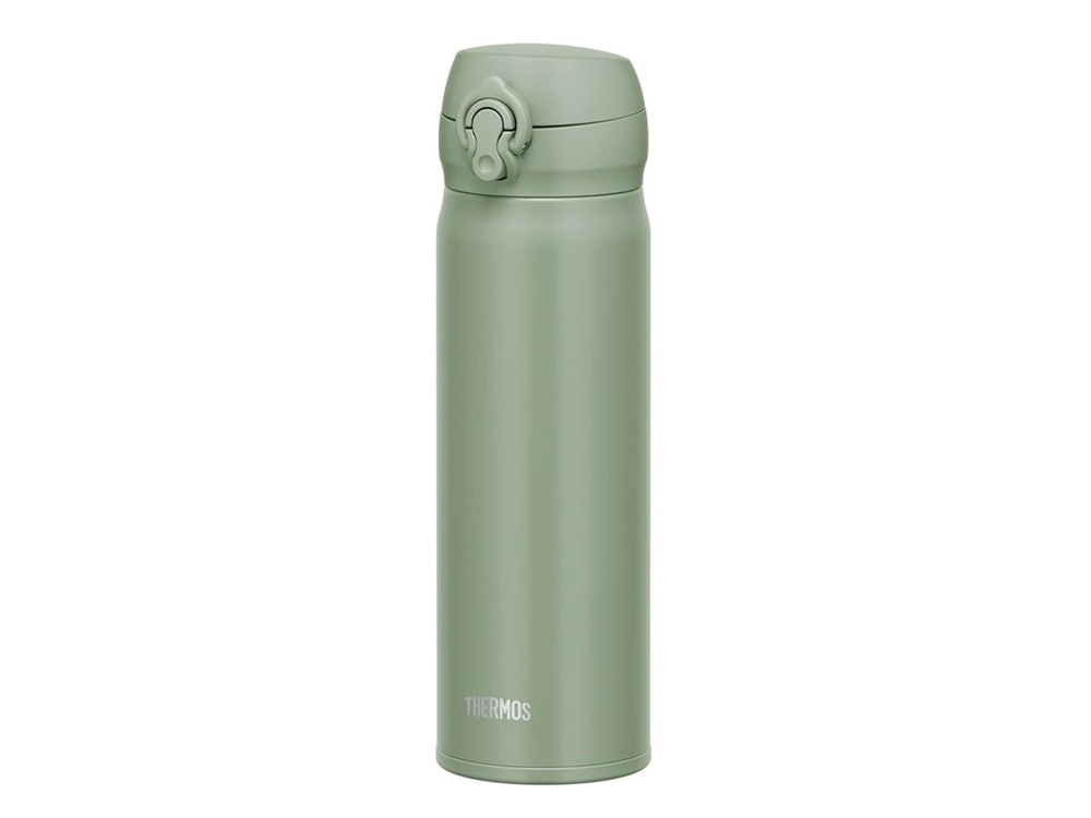 Термос для напитков (термокружка) THERMOS JNL-506 SMKKI 0.5L, нержавеющая сталь, откидной механизм, оливковый