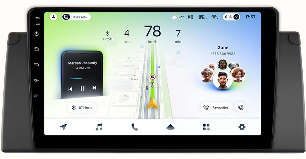 Магнитола для BMW X5 E53 2000-2007, 5 E39 1996-2003 (штатный усилитель) - Teyes CC4L монитор 9" IPS на Android 14, Snapdragon 662, CarPlay, 4G SIM-слот