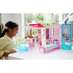 Barbie Dollhouse складной кукольный домик FXG54