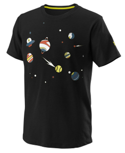 Футболка для мальчика теннисная Wilson Planetary Tech Tee B - black