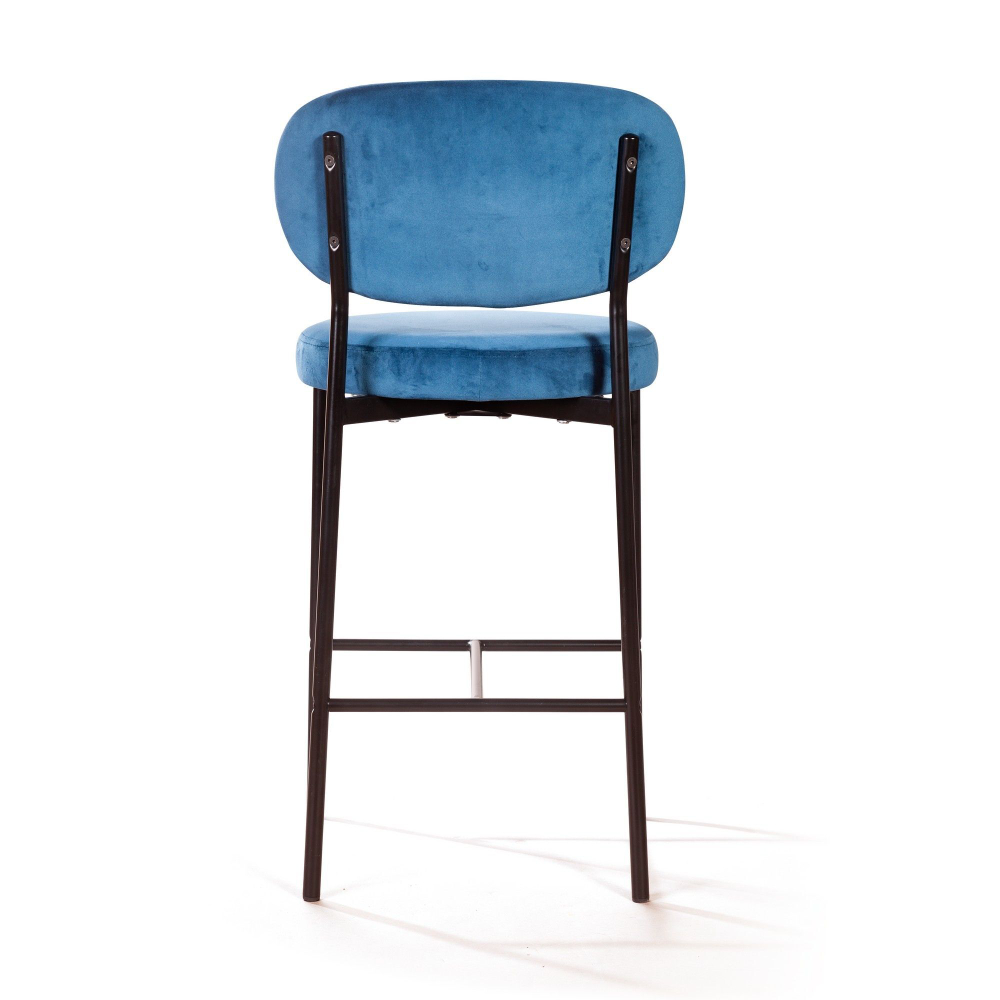 Стул полубарный Mason, бархат синий 29
