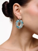 Серьги "Character New" Blue Agate