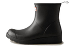 HUNTER Waterproof Rain Boots Women"s Black Dial With White Logo