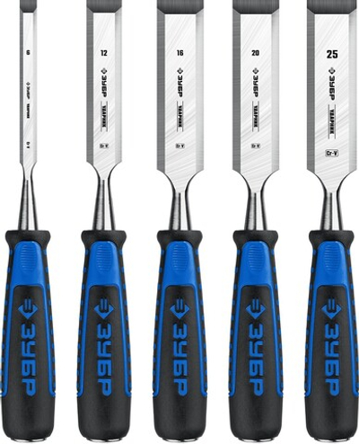 ЗУБР Ударник, 5 предм, набор стамесок-долот, Профессионал (18097-H5)