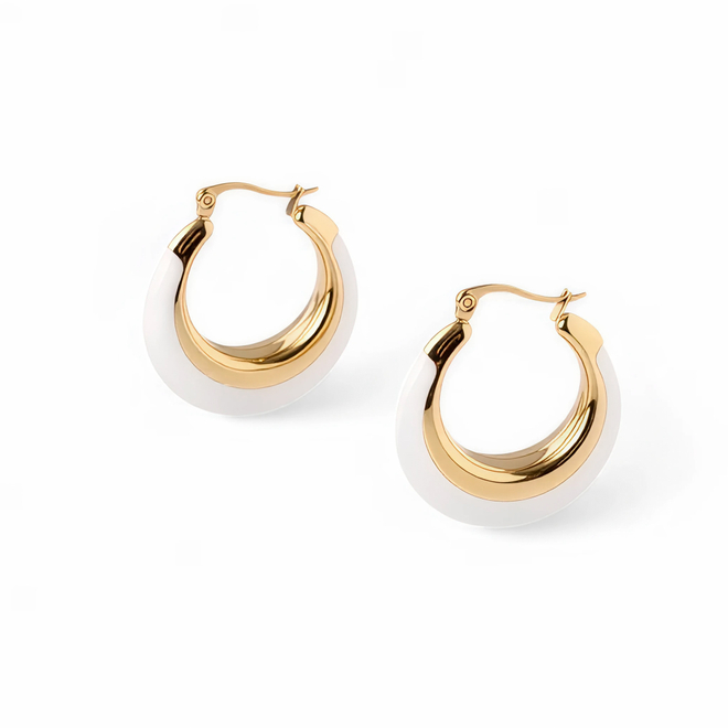 White enamel hoop