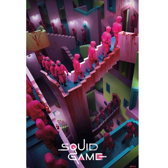 Постер PP35008 Squid Game (Crazy Stairs)