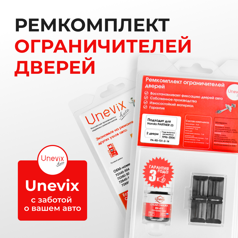 Ремкомплект ограничителей дверей Honda PARTNER (I) EY (2 двери, тип 31) 1996-2006