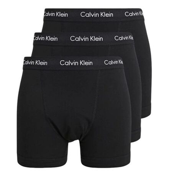 Мужские спортивные боксеры Calvin Klein Cotton Stretch Trunk 3P - черный/выцветший деним/оттенок кдона/желто-розовый