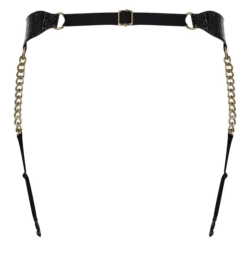 Пикантный пояс для чулок с цепочками (Размер: S-M-L) (Цвет: черный)