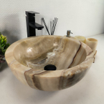 Раковина из оникса Bowl Yellow BO-64398 40*40*15 0196