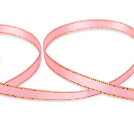 Лента атласная 6 мм "Gamma" AL-6M двухстор. с металл. нитью, цв.005