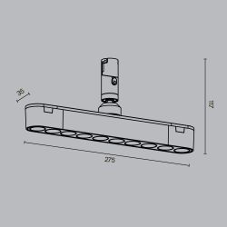 Трековый магнитный светодиодный светильник Maytoni Flexity   TR203-1-10W3K-S-B