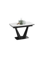 Стол кухонный Черный муар мрамор 130(190)х80х76 см