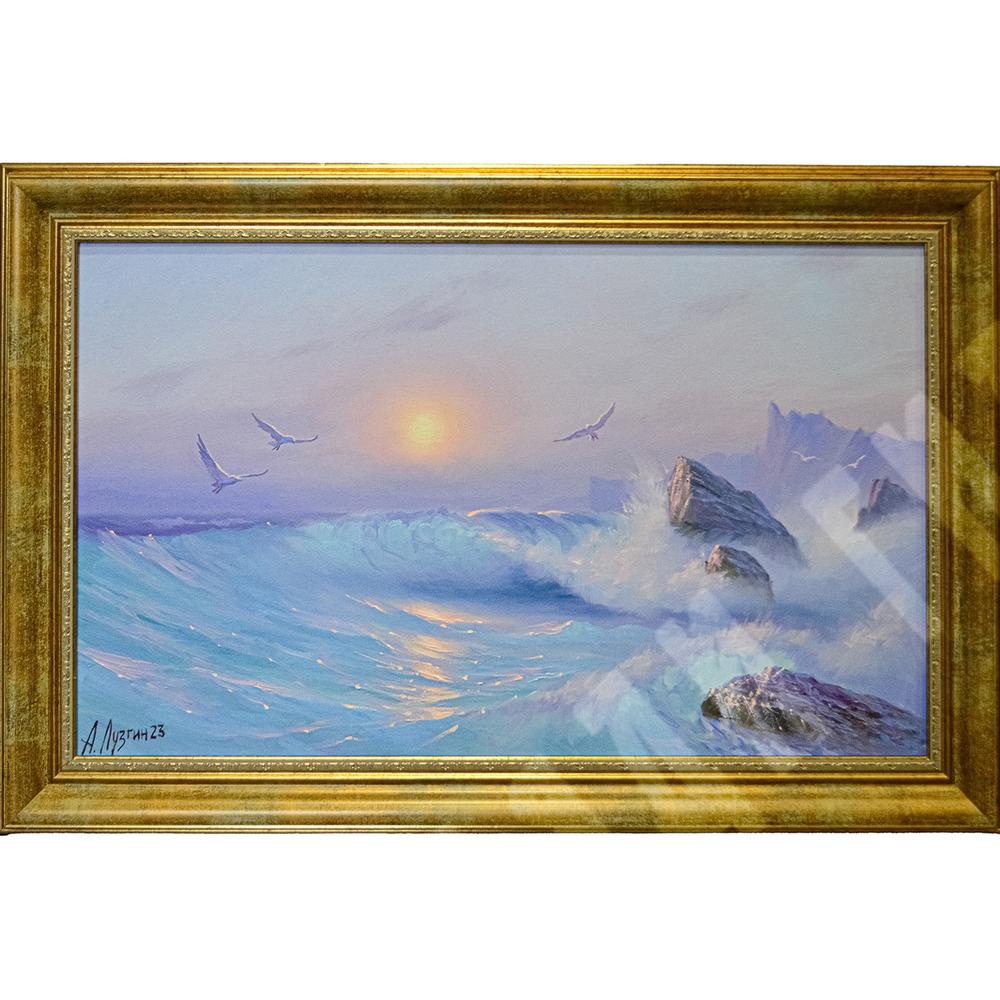 Лузгин А. А. Меотида. Холст, масло. Россия, 2023 г. 37 х 60 см.