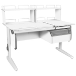 Растущая парта СУТ 25 с задними полками СУТ.15.240 и навесной тумбой (1200×880 мм)