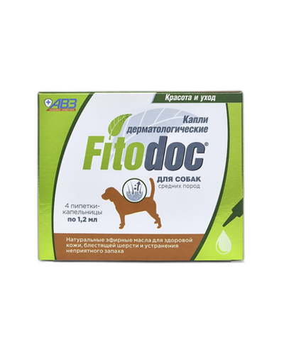 Капли Фитодок дермотологические для средних пород собак ПНВ