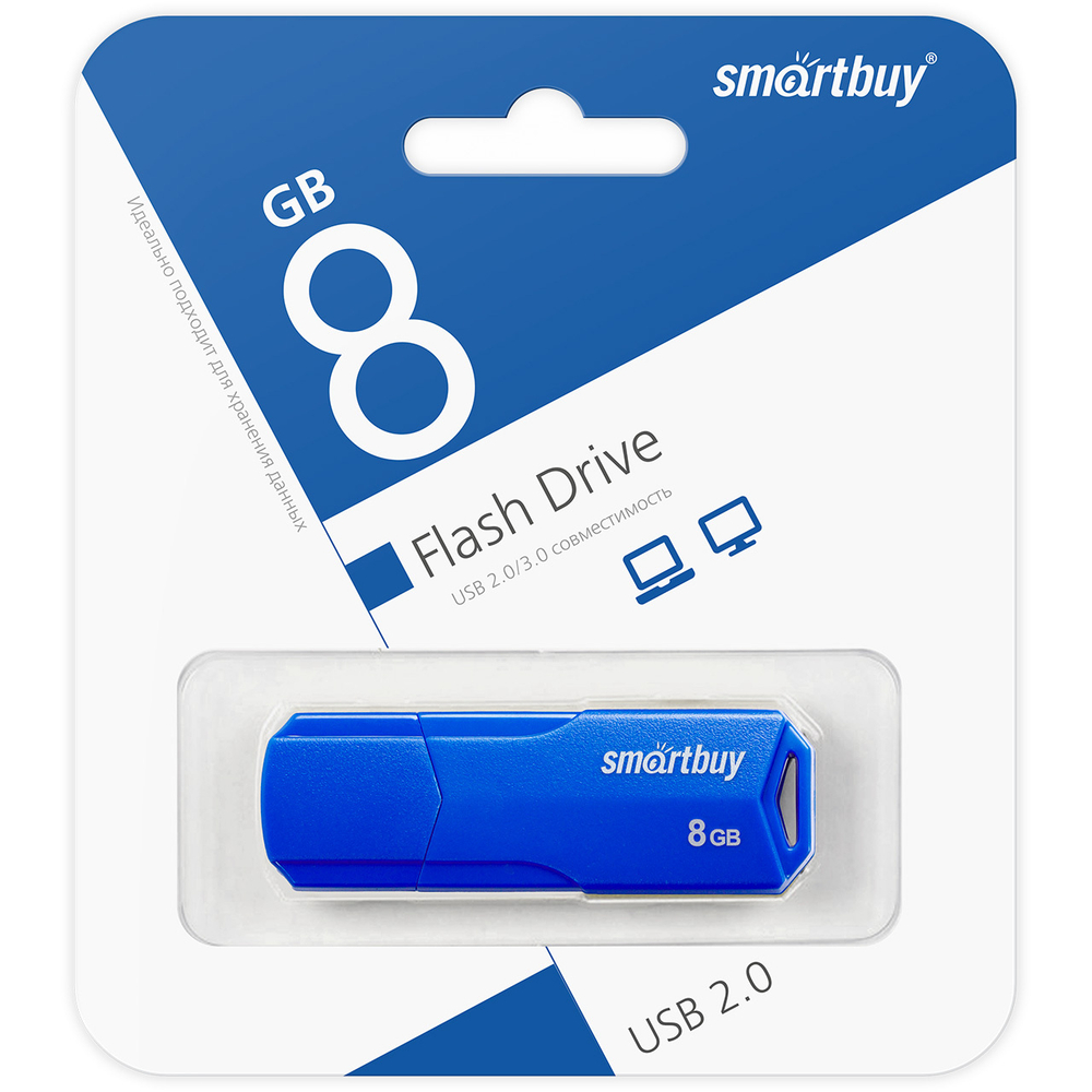 USB карта памяти 8ГБ Smart Buy Clue (синий)