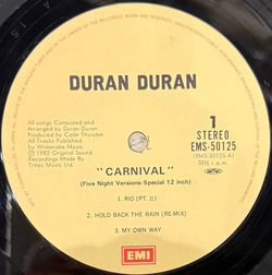 Виниловая пластинка Duran Duran ‎– Carnival LP